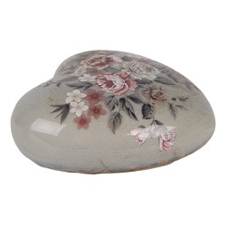 Clayre & Eef Decorazione Cuore 11x11x4 cm Fiori