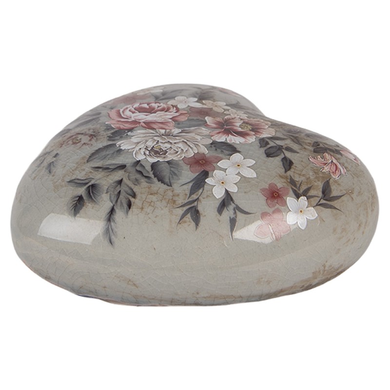 Clayre & Eef Decorazione Cuore 11x11x4 cm Fiori