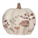 Clayre & Eef Figur Kürbis Ø 14x13 cm Beige Keramik