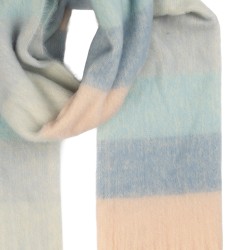 Clayre & Eef Sciarpa invernale da donna 40x180 cm Blu Tessuto