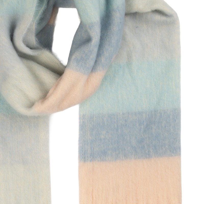 Clayre & Eef Sciarpa invernale da donna 40x180 cm Blu Tessuto