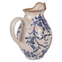 Clayre & Eef Dekorative Kanne 16x12x19 cm Beige Keramik Blumen