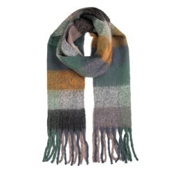 Clayre & Eef Sciarpa invernale da donna 38x200 cm Grigio Tessuto