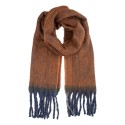 Clayre & Eef Sciarpa invernale da donna 38x190 cm Marrone Tessuto