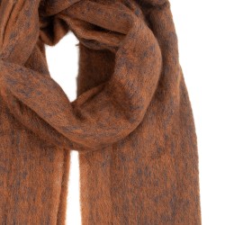 Clayre & Eef Sciarpa invernale da donna 38x190 cm Marrone Tessuto