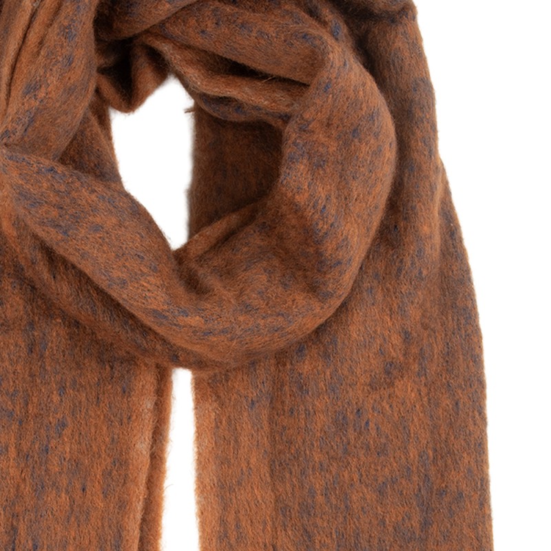 Clayre & Eef Sciarpa invernale da donna 38x190 cm Marrone Tessuto