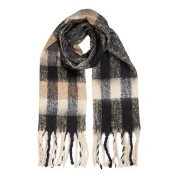 Clayre & Eef Sciarpa invernale da donna 50x210 cm Nero Tessuto