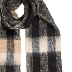 Clayre & Eef Sciarpa invernale da donna 50x210 cm Nero Tessuto