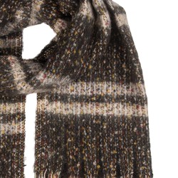 Clayre & Eef Sciarpa invernale da donna 50x210 cm Grigio Tessuto
