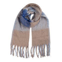 Clayre & Eef Sciarpa invernale da donna 50x210 cm Blu Tessuto