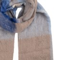 Clayre & Eef Sciarpa invernale da donna 50x210 cm Blu Tessuto