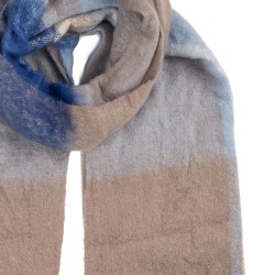 Clayre & Eef Sciarpa invernale da donna 50x210 cm Blu Tessuto