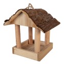 Clayre & Eef Bird Feeder House 19x18x19 cm Brown Wood
