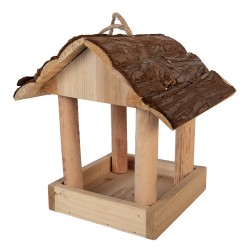 Clayre & Eef Vogelhäuschen 19x18x19 cm Braun Holz