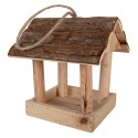 Clayre & Eef Bird Feeder House 19x18x19 cm Brown Wood
