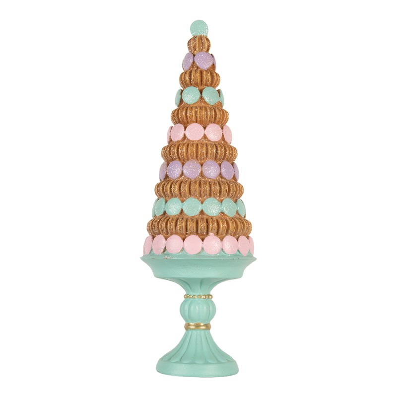 Clayre & Eef Decorazione di Natalizie Albero di Natale Ø 13x40 cm Verde Plastica
