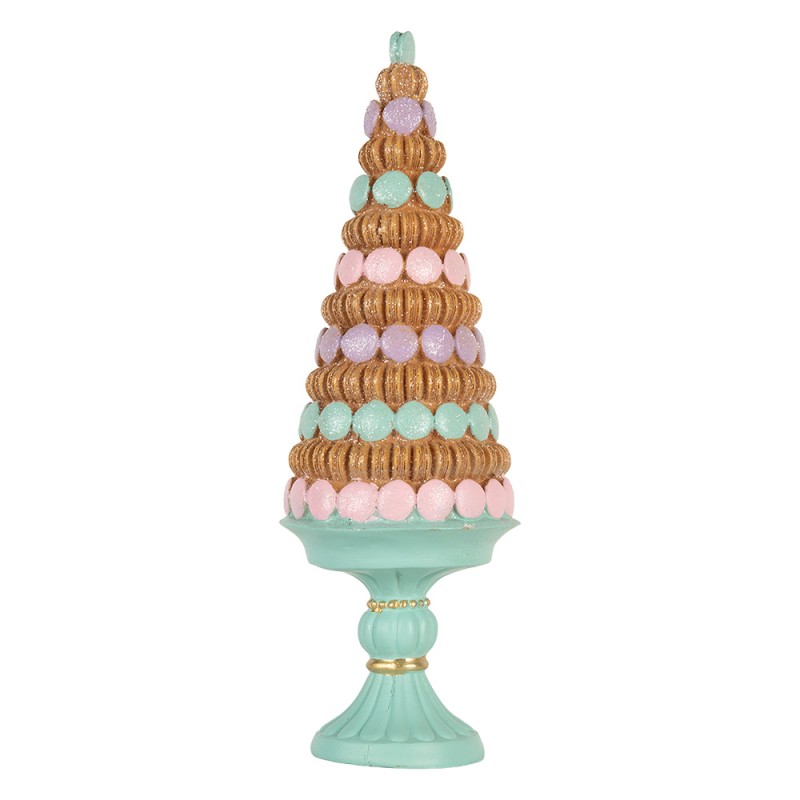 Clayre & Eef Decorazione di Natalizie Albero di Natale Ø 13x40 cm Verde Plastica