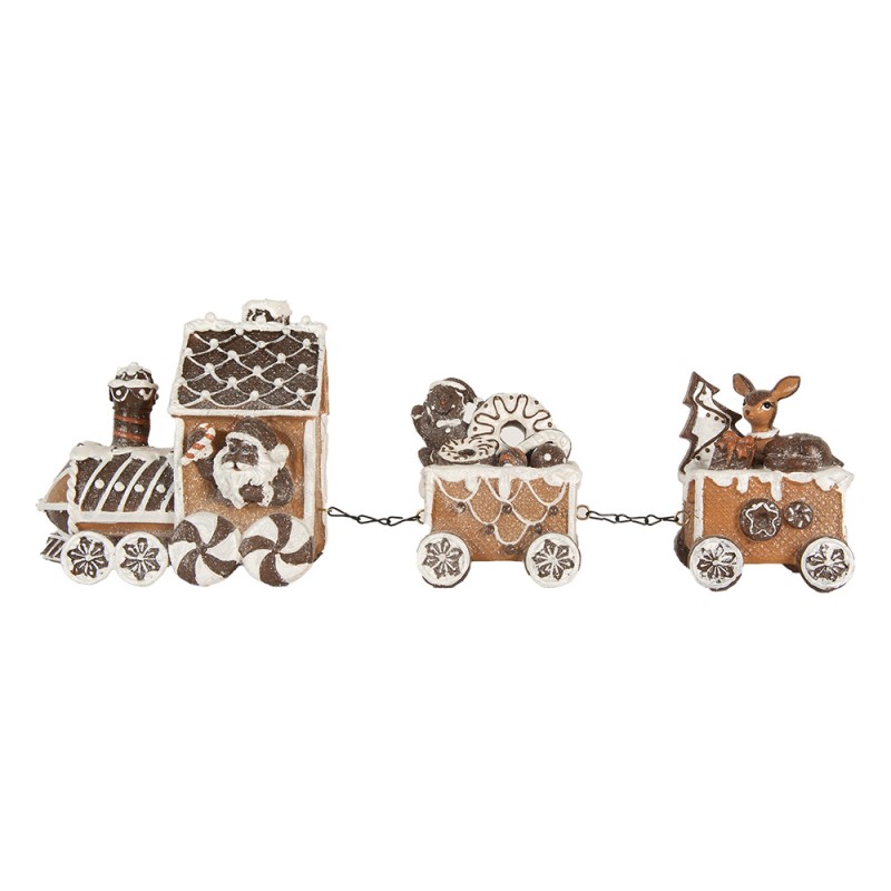 Clayre & Eef Decorazione di Natalizie Albero di Natale 33x10x15 cm Marrone Plastica