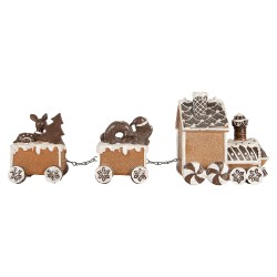 Clayre & Eef Decorazione di Natalizie Albero di Natale 33x10x15 cm Marrone Plastica