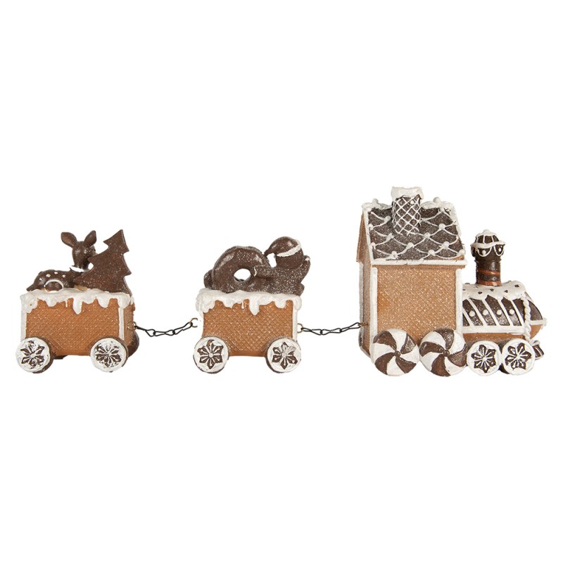 Clayre & Eef Decorazione di Natalizie Albero di Natale 33x10x15 cm Marrone Plastica