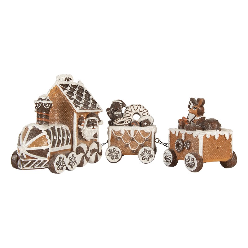 Clayre & Eef Decorazione di Natalizie Albero di Natale 33x10x15 cm Marrone Plastica