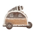 Clayre & Eef Decoratie Huis met LED 21x11x16 cm Bruin Kunststof