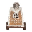 Clayre & Eef Decoratie Huis met LED 21x11x16 cm Bruin Kunststof