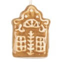Clayre & Eef Christmas Ornament House 4x4x5 cm Brown Ceramic