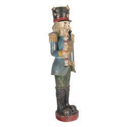 Clayre & Eef Beeld Notenkraker 21x15x60 cm Blauw Kunststof