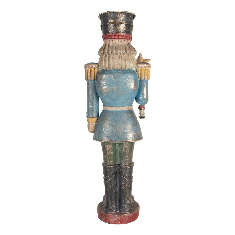 Clayre & Eef Beeld Notenkraker 21x15x60 cm Blauw Kunststof
