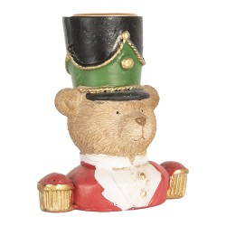 Clayre & Eef Portacarte Orso 9x6x10 cm Marrone Plastica