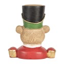 Clayre & Eef Kaarthouder Beer 9x6x10 cm Bruin Kunststof