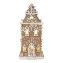 Clayre & Eef Casa di pan di zenzero con LED 9x7x18 cm Marrone Plastica