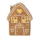 Clayre & Eef Casa di pan di zenzero con LED 8x6x11 cm Marrone Ceramica