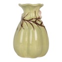 Clayre & Eef Vaso Ø 10x14 cm Verde Ceramica Fiori