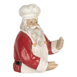 Clayre & Eef Decorazione Babbo Natale 25x25x35 cm Rosso Plastica