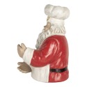 Clayre & Eef Decorazione Babbo Natale 25x25x35 cm Rosso Plastica
