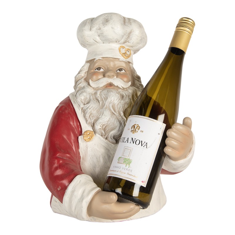 Clayre & Eef Decorazione Babbo Natale 25x25x35 cm Rosso Plastica