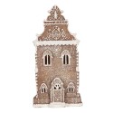 Clayre & Eef Gingerbread house with LED 17x15x35 cm Brown Plastic