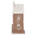 Clayre & Eef Gingerbread house with LED 17x15x35 cm Brown Plastic