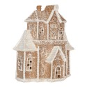 Clayre & Eef Gingerbread house with LED 18x9x20 cm Brown Plastic