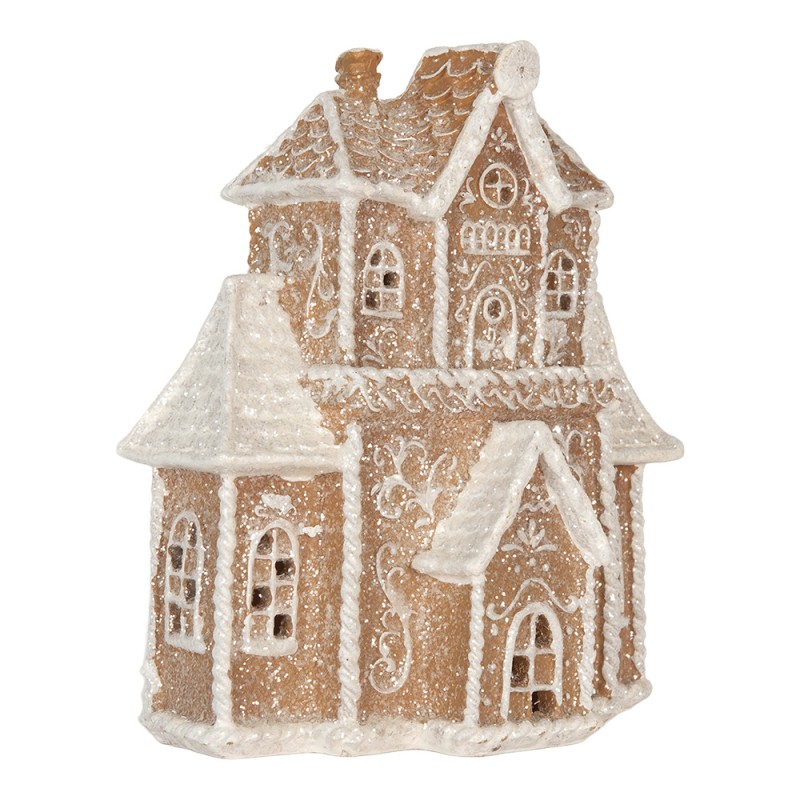 Clayre & Eef Gingerbread house with LED 18x9x20 cm Brown Plastic
