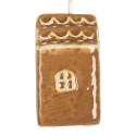 Clayre & Eef Christmas Ornament House 4x4x6 cm Brown Ceramic