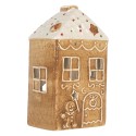 Clayre & Eef Waxinelichthouder Huis 9x7x16 cm Bruin Keramiek