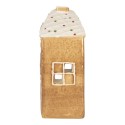 Clayre & Eef Waxinelichthouder Huis 9x7x16 cm Bruin Keramiek
