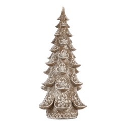 Clayre & Eef Decorazione Albero di Natale 12x11x25 cm Marrone Plastica