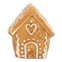 Clayre & Eef Card Holder Gingerbread house 5x4x6 cm Brown Ceramic