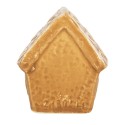 Clayre & Eef Card Holder Gingerbread house 5x4x6 cm Brown Ceramic