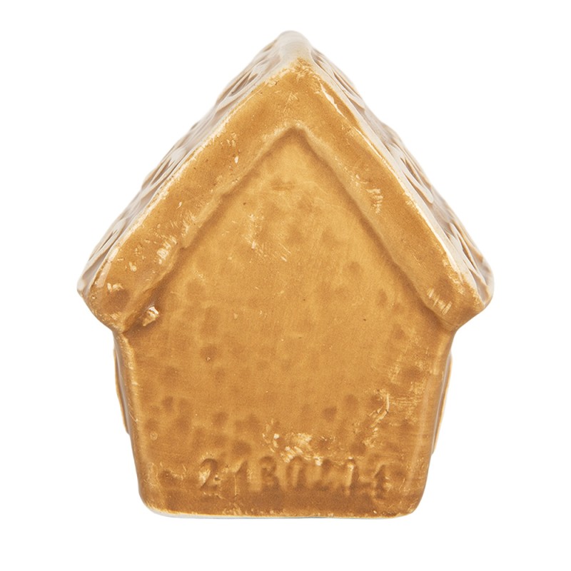 Clayre & Eef Card Holder Gingerbread house 5x4x6 cm Brown Ceramic