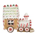 Clayre & Eef Decorazione natalizia con illuminazione a LED e musica Treno 21x12x19 cm Marrone Plastica